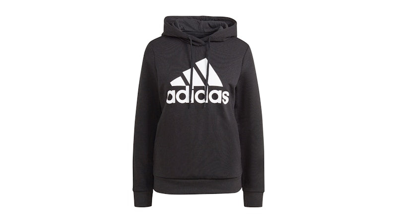 adidas Essentials Logo Fleece Hoodie Black/White