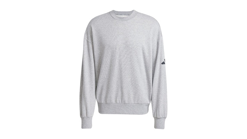 adidas Essentials Loose Fit 3 Bar Logo Sweatshirt Medium Grey Heather/Black