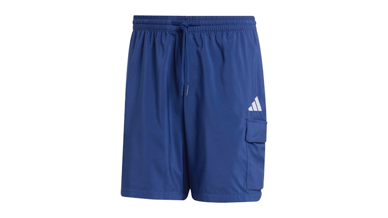 adidas Essentials Small Logo Cargo Chelsea Shorts Dark Blue White