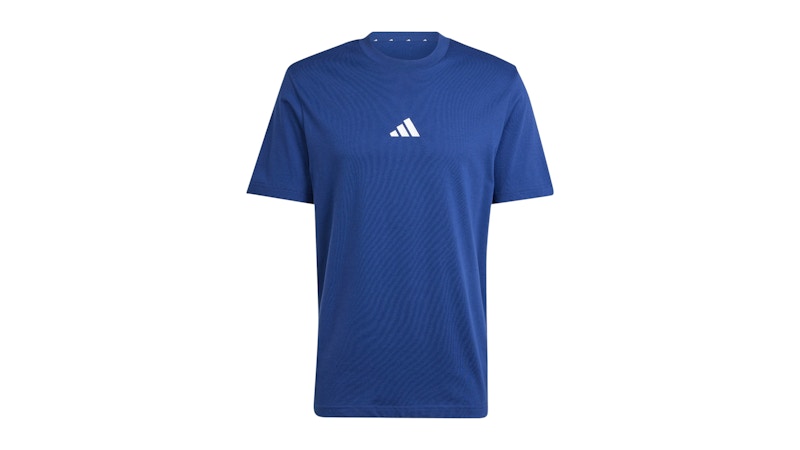 adidas Essentials Small Logo Single Jersey T-Shirt Dark Blue/White