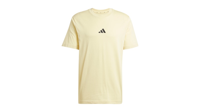 adidas Essentials Small Logo Single Jersey T-Shirt Powder Yellow Black
