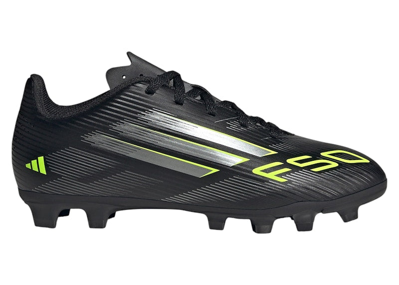 adidas F50 Club FG/MG Core Black Iron Metallic Lucid Lemon (GS)