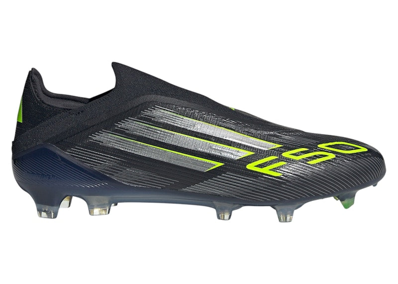 adidas F50 Elite Laceless FG Core Black Iron Metallic Lucid Lemon
