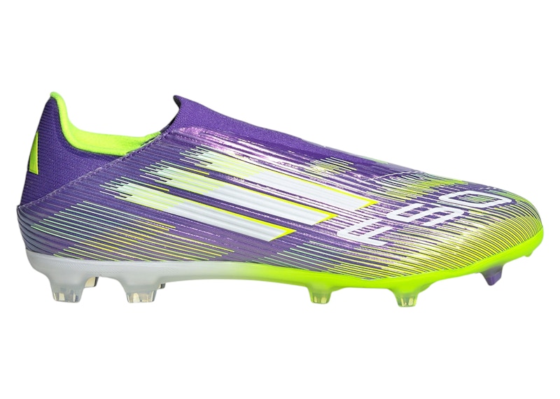 adidas F50 League Laceless FG/MG Purple Rush Cloud White Lucid Lemon