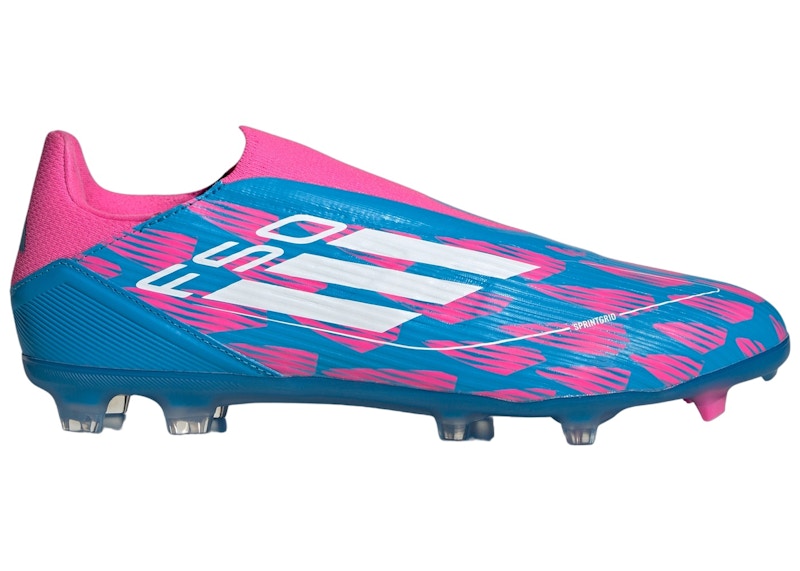 adidas F50 League Laceless Firm/Multi-Ground Solar Blue Cloud White Solar Pink