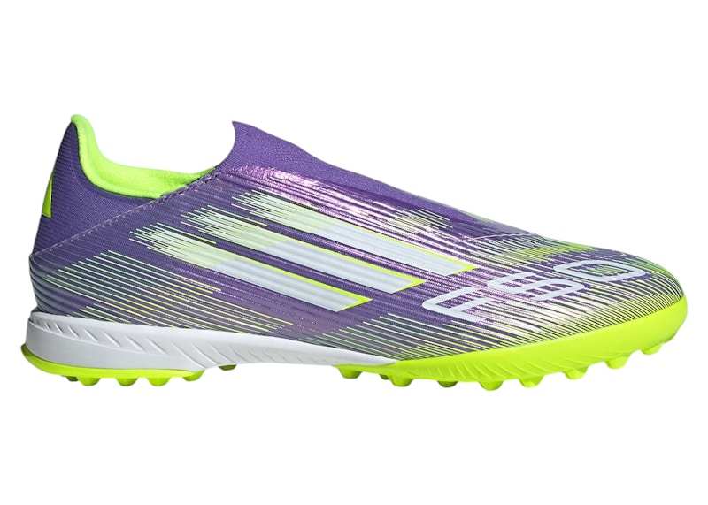 adidas F50 League Laceless TF Purple Rush Cloud White Lucid Lemon