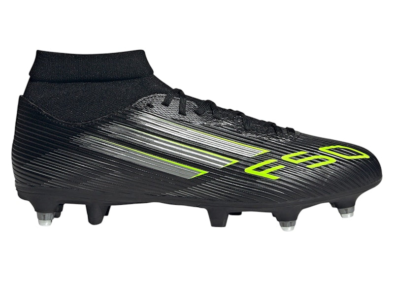 adidas F50 League Mid SG Core Black Iron Metallic Lucid Lemon