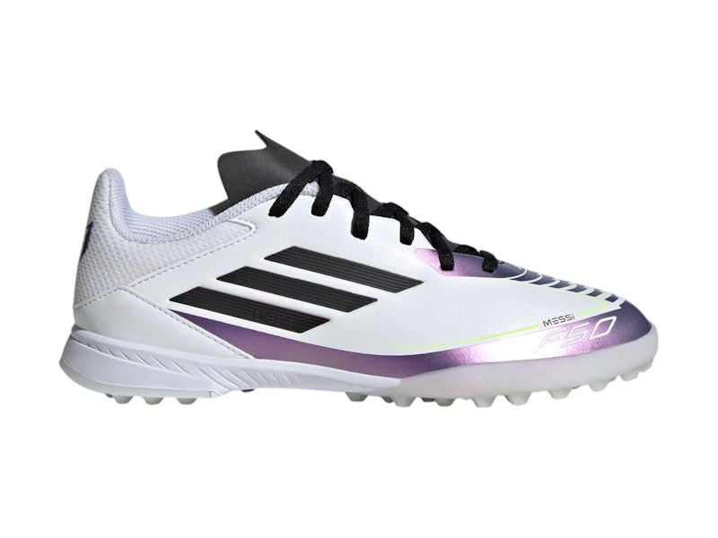 adidas F50 League Turf Messi Cloud White Core Black Purple (GS)