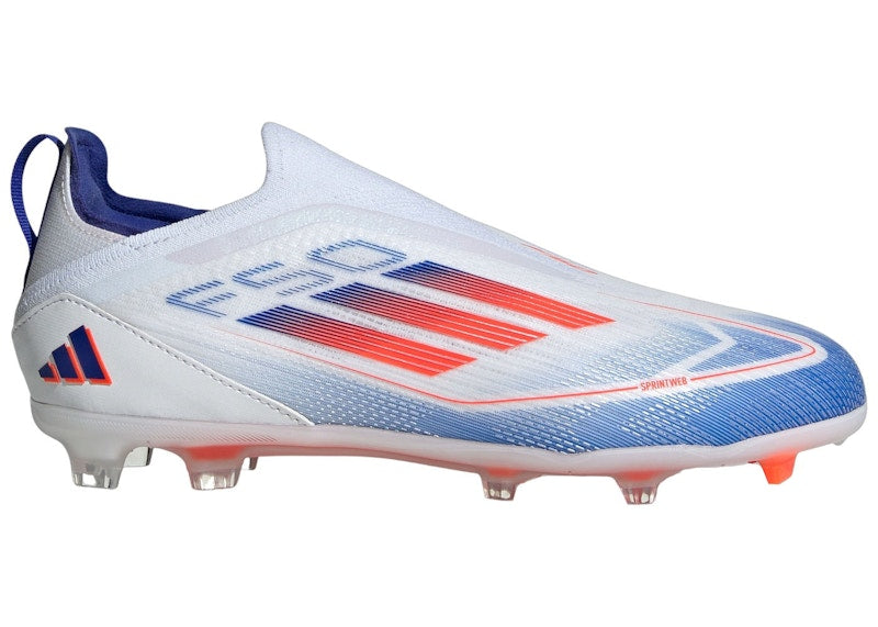 adidas F50 Pro Laceless FG Cloud White Solar Red Lucid Blue (GS)