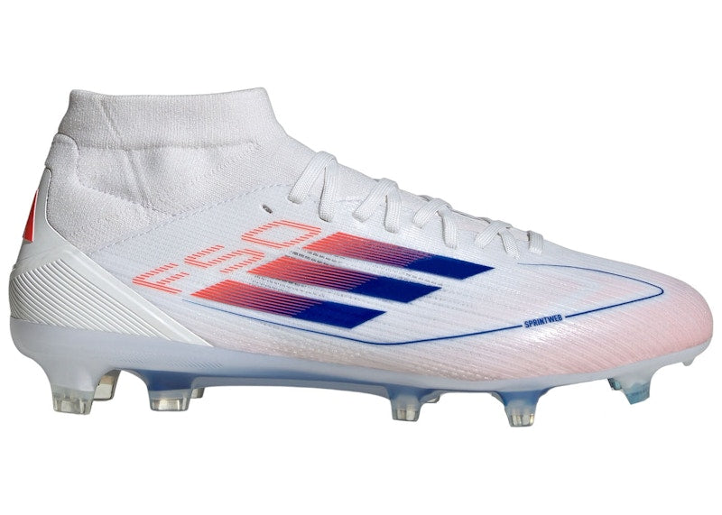 adidas F50 Pro Mid-Cut FG Cloud White Lucid Blue Solar Red (Women's)
