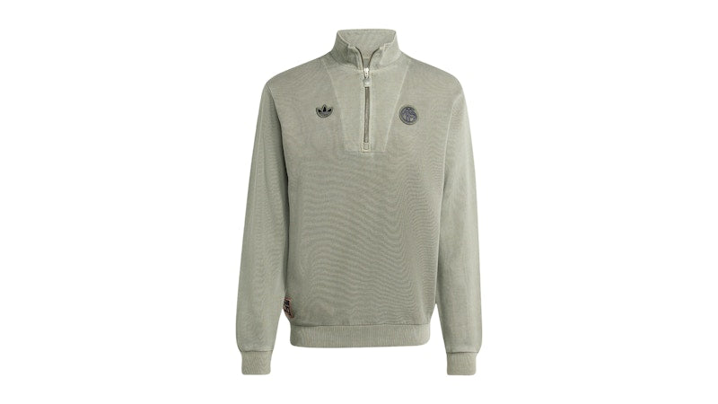 adidas FC Bayern Terrace Icons Half-Zip Top Base Green