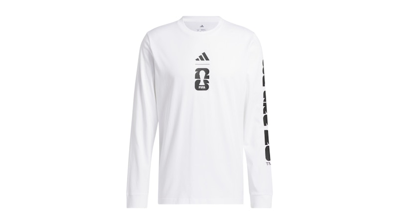 adidas FIFA World Cup 2026 Match Ball Graphic Long Sleeve T-Shirt White
