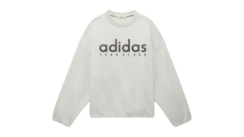 adidas Fear Of God Athletics Cotton Fleece Crewneck Medium Grey Heather