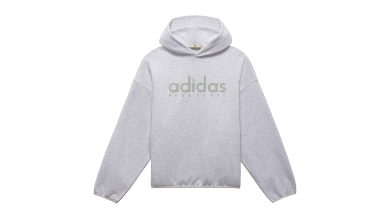 adidas Fear Of God Athletics Cotton Fleece Hoodie Light Grey Heather