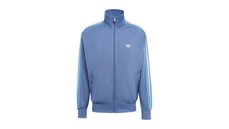 adidas Firebird Track Top Crew Blue Light Blue White