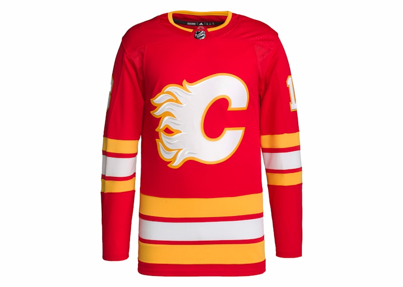adidas Flames Gaudreau Home Authentic Jersey Red