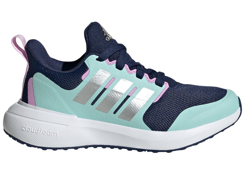 adidas Fortarun 2.0 Cloudfoam Dark Blue Silver Metallic Semi Flash Aqua (GS)