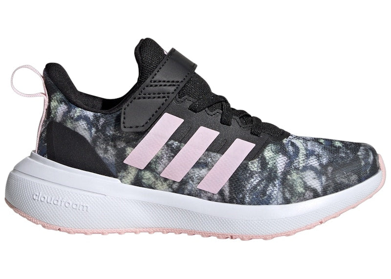 adidas Fortarun 2.0 Cloudfoam Top Strap Core Black Clear Pink Cloud White (GS)