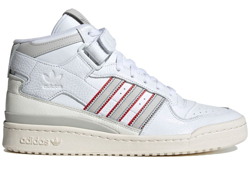 adidas Forum Mid Cloud White Grey Red
