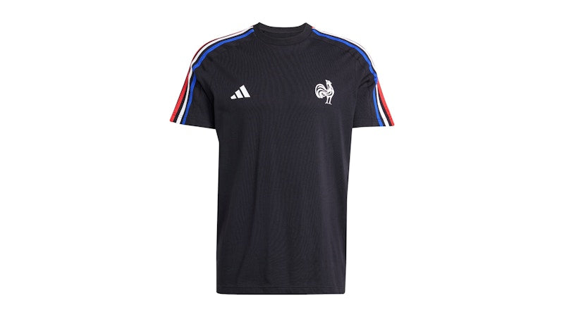 adidas France Essentials 3-Stripes T-Shirt Black