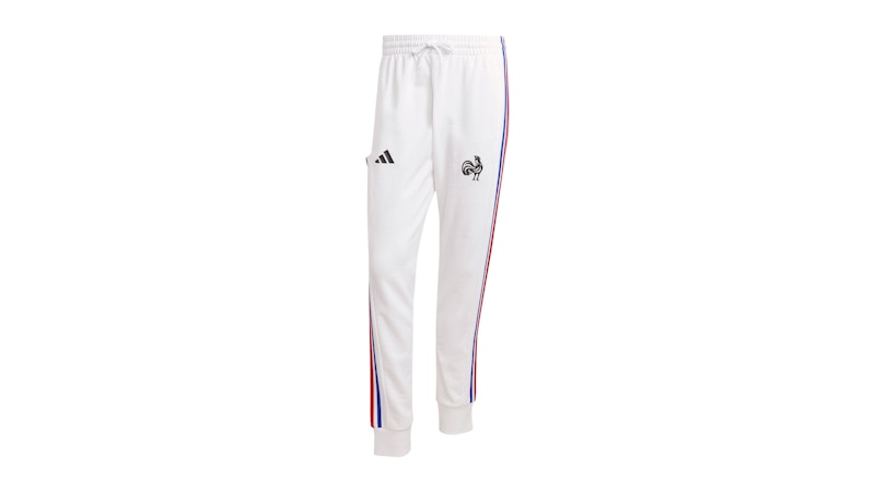 adidas France Essentials 3-Stripes Tracksuit Pants White