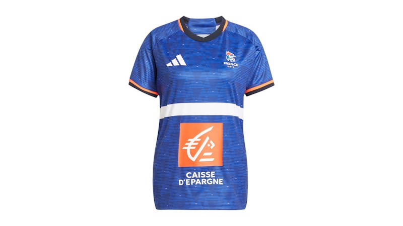adidas Women's France Handball Replica Jersey Semi Lucid Blue