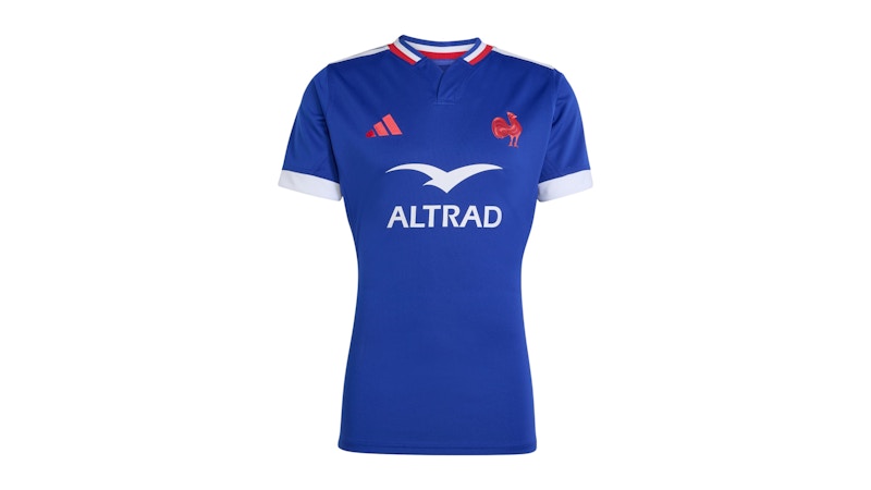 adidas France Rugby Performance Fit Replica Jersey Semi Lucid Blue