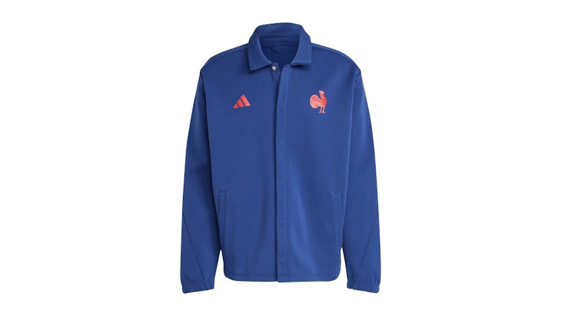 adidas France Travel 3-Stripes Coach Jacket Dark Blue