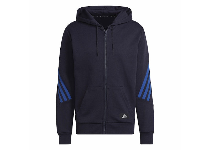 adidas Future Icons 3-Stripes Full-Zip Hoodie Legend Ink/Royal Blue