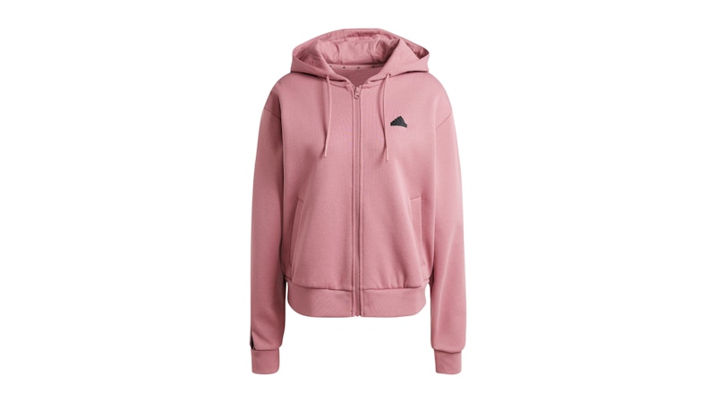 adidas Future Icons 3-Stripes Full Zip Hoodie Preloved Crimson