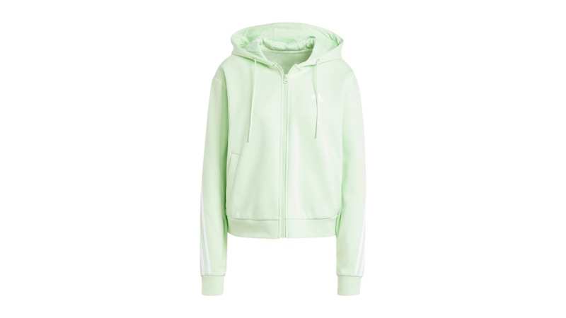 adidas Future Icons 3-Stripes Full Zip Hoodie Semi Green Spark