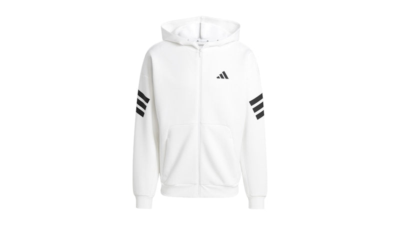 adidas Future Icons 3-Stripes Full-Zip Hoodie White Black