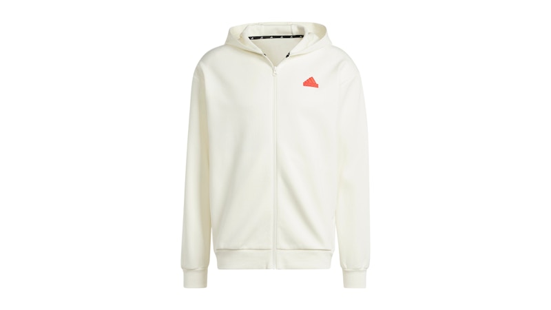 adidas Future Icons Badge Of Full Zip Hoodie Off White