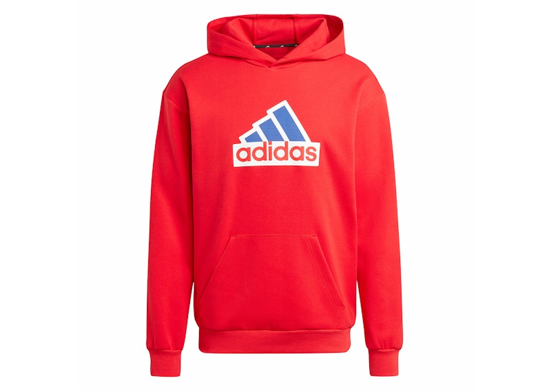adidas Future Icons Badge Of Sport Hoodie Better Scarlet