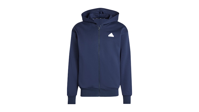 adidas Future Icons Doubleknit Full-Zip Hoodie Legend Ink