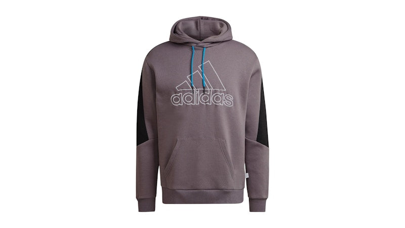 adidas Future Icons Embroidered Badge Of Fleece Hoodie Trace Grey