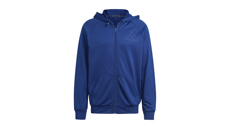 adidas Game And Go Small Logo Full-Zip Hoodie Dark Blue