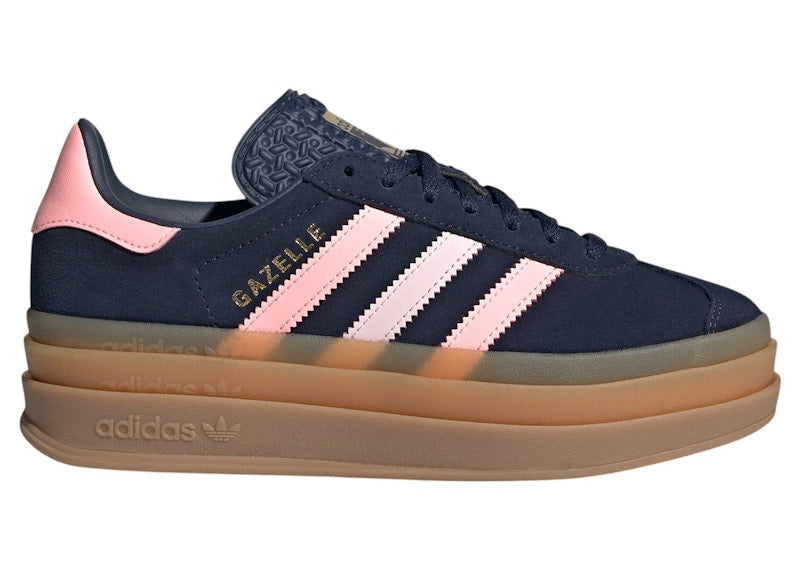 adidas Gazelle Bold Night Indigo Glow Pink Gold Metallic (GS)