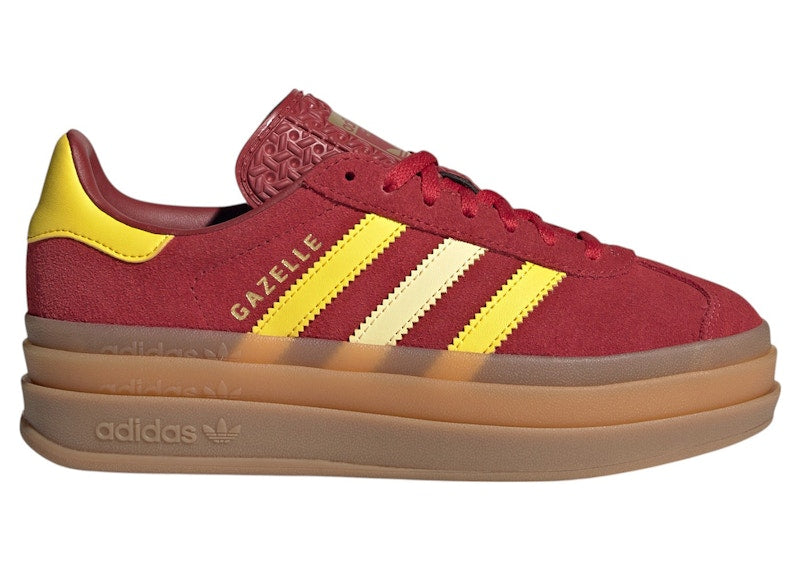 adidas Gazelle Bold Team Victory Red Yellow Gold Metallic (GS)