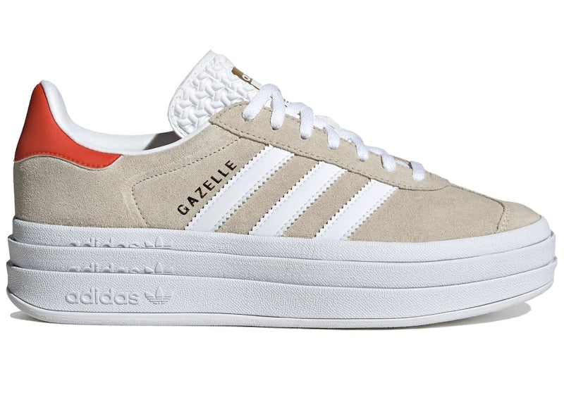 adidas Gazelle Bold Wonder Beige Collegiate Orange (Womens)