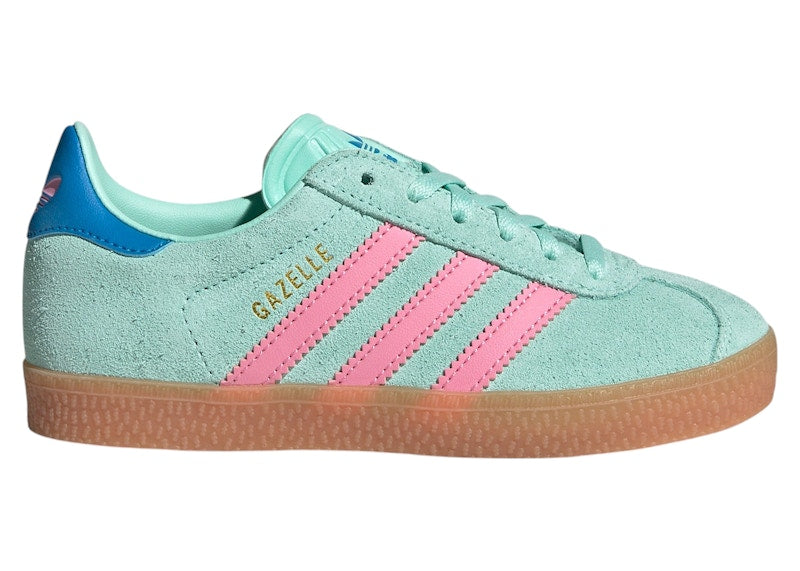 adidas Gazelle Clear Mint Bliss Pink Bright Blue (PS)