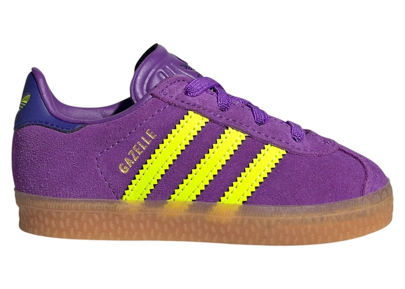 adidas Gazelle Comfort Closure Active Purple Solar Yellow Collegiate Purple (TD)