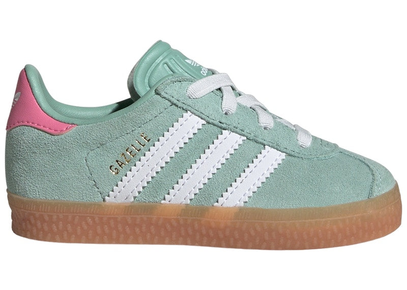 adidas Gazelle Comfort Closure Hazy Green Cloud White Bliss Pink (TD)