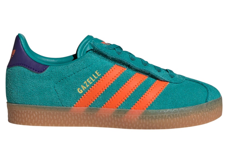 adidas Gazelle Comfort Closure Pure Teal Impact Orange Collegiate Purple (PS)