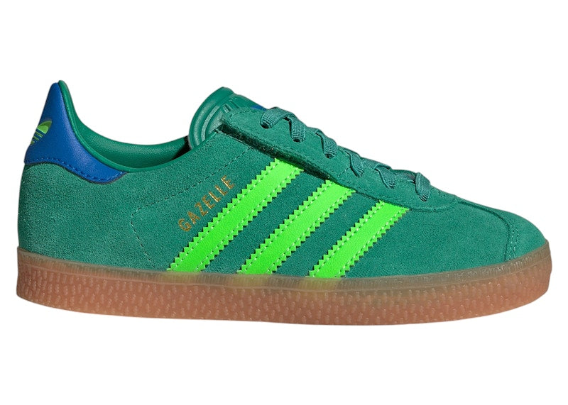 adidas Gazelle Comfort Closure Semi Court Green Solar Green Blue Bird (PS)