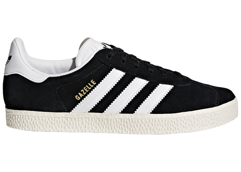 adidas Gazelle Core Black Cloud White Gold Metallic (GS)
