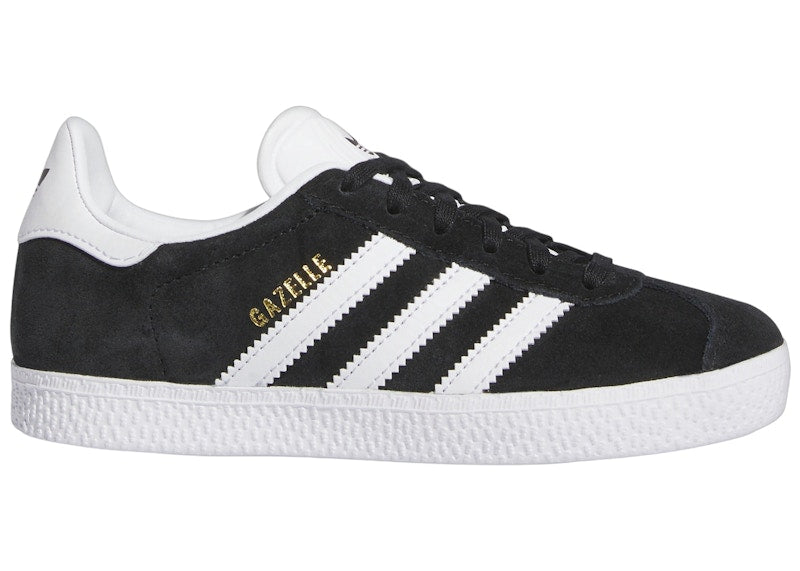 adidas Gazelle Core Black Cloud White Gold Metallic (PS)
