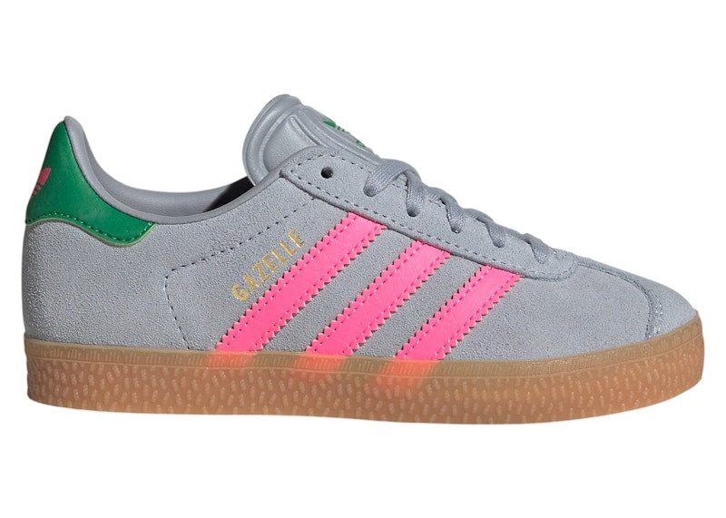 adidas Gazelle Halo Silver Lucid Pink Green (PS)