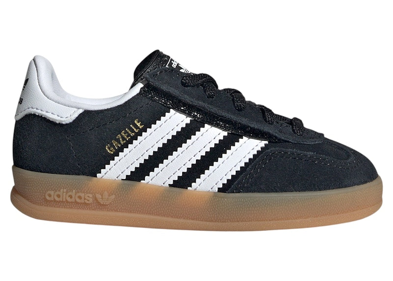 adidas Gazelle Indoor Comfort Closure Black White Gum (TD)