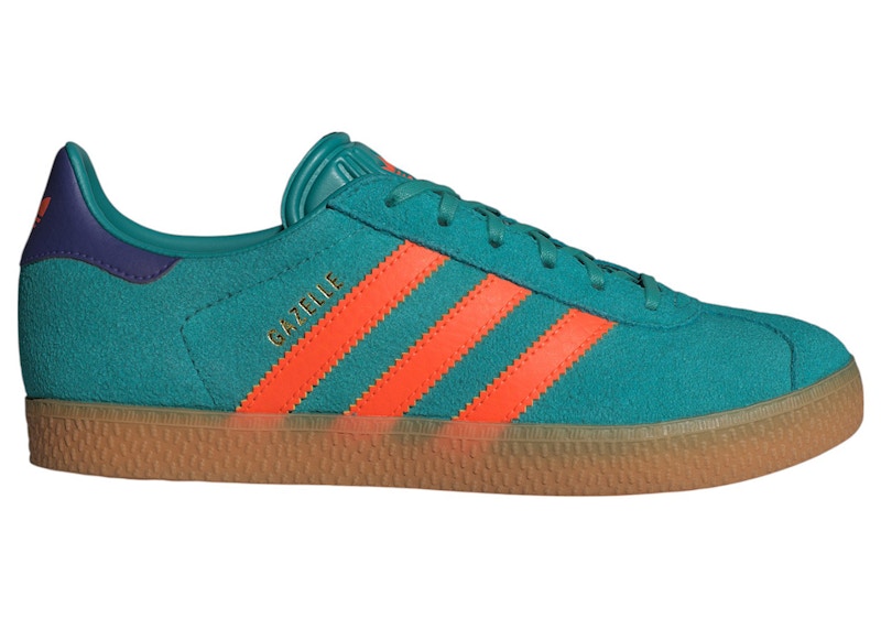 adidas Gazelle Pure Teal Impact Orange Collegiate Purple (GS)